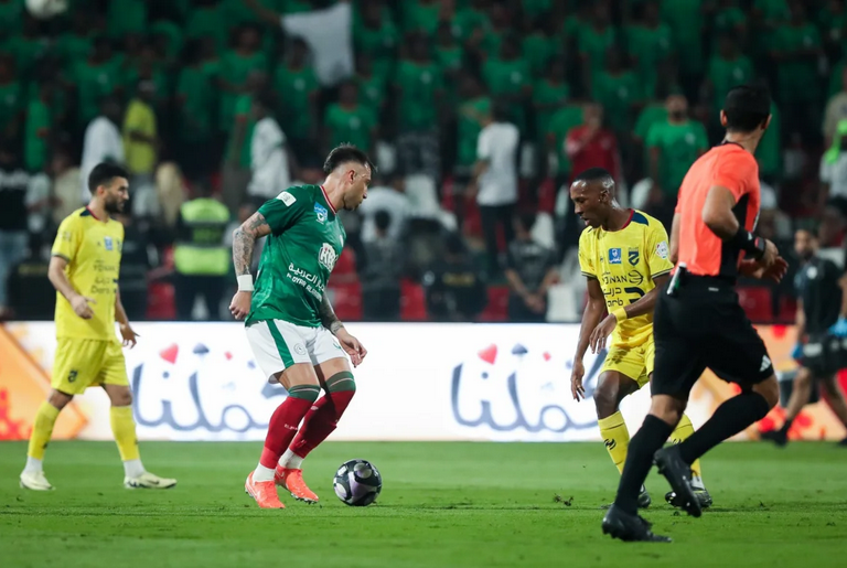 المناطق 1, بسيناريو مجنون: الاتفاق يخطف نقطة قاتلة من فم الحزم 2-2.. رغم النقص العددي وطرد ديمبيلي بسيناريو مجنون: الاتفاق يخطف نقطة قاتلة من فم الحزم 2-2.. رغم النقص العددي وطرد ديمبيلي