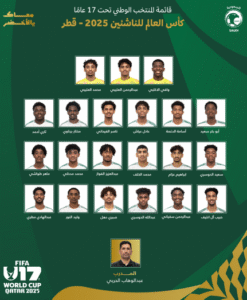قائمة الأخضر تحت 17 المشاركة في كأس العالم بقطر