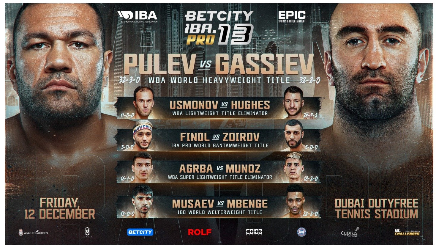 "ليلة الأبطال" تجمع نخبة الملاكمين المحترفين بدبي 12 ديسمبر