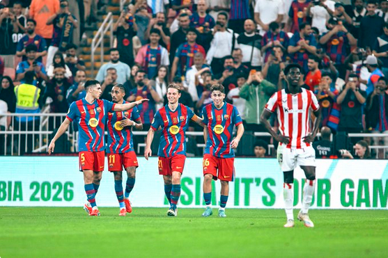 بـ "خماسية" مرعبة في جدة.. برشلونة يسحق بلباو ويتأهل لنهائي السوبر الإسباني