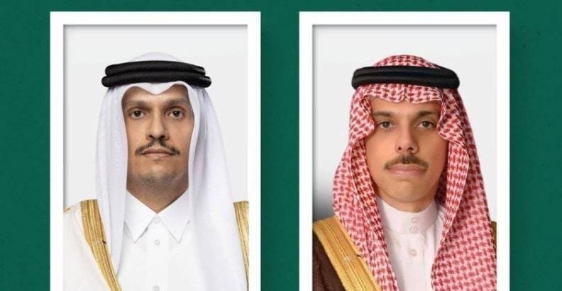 فيصل بن فرحان يجري اتصالًا هاتفيًا برئيس مجلس الوزراء وزير خارجية قطر