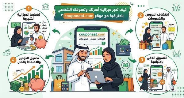 كيف تدير ميزانية أسرتك وتسوقك الشخصي باحترافية مع موقع couponaat.com؟