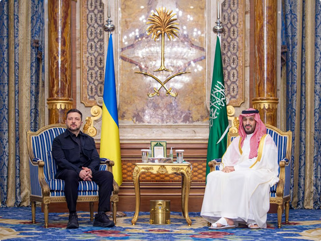 ولي العهد يبحث مع الرئيس الأوكراني تعزيز العلاقات