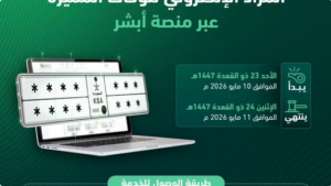 المرور يطرح المزاد الإلكتروني للوحات المميزة عبر «أبشر» حتى الاثنين