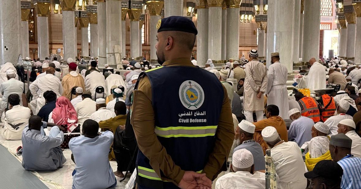 قوات الدفاع المدني بالحج تعزز أعمالها الميدانية في المسجد النبوي خلال موسم حج 1447هـ
