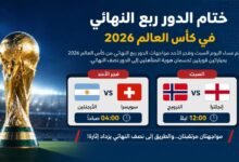 مونديال 2026.. الليلة تُحسم آخر بطاقتي نصف النهائي بمواجهتي النرويج وإنجلترا والأرجنتين وسويسرا