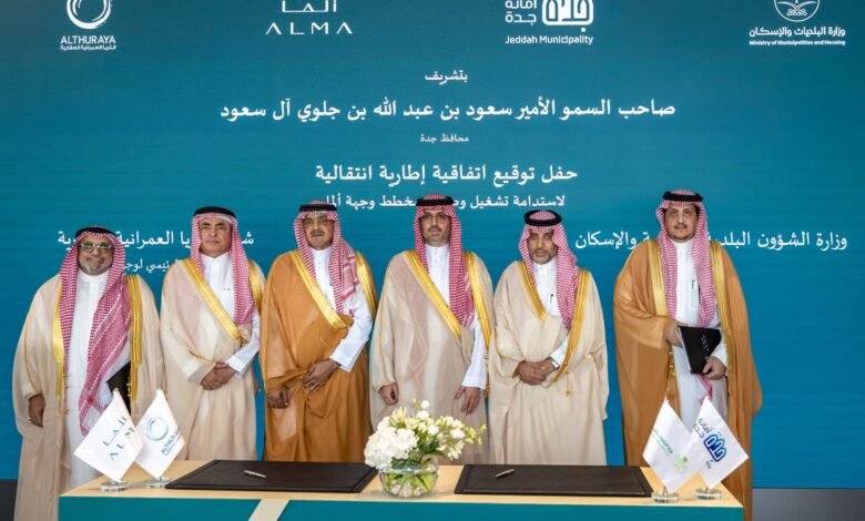 المناطق 1, وجهة ALMA توقّع اتفاقيتين مع وزارة البلديات والإسكان والشركة الوطنية للمياه بحضور محافظ جدة وجهة ALMA توقّع اتفاقيتين مع وزارة البلديات والإسكان والشركة الوطنية للمياه بحضور محافظ جدة